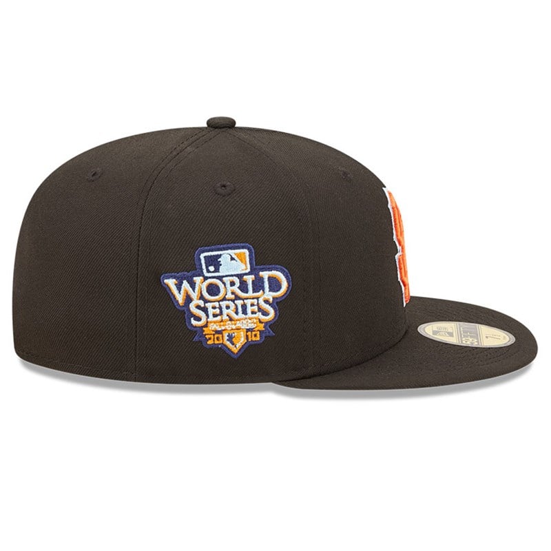 Black New Era San Francisco Giants MLB Cloud Fitted Cap 59fifty | OWNJ78619