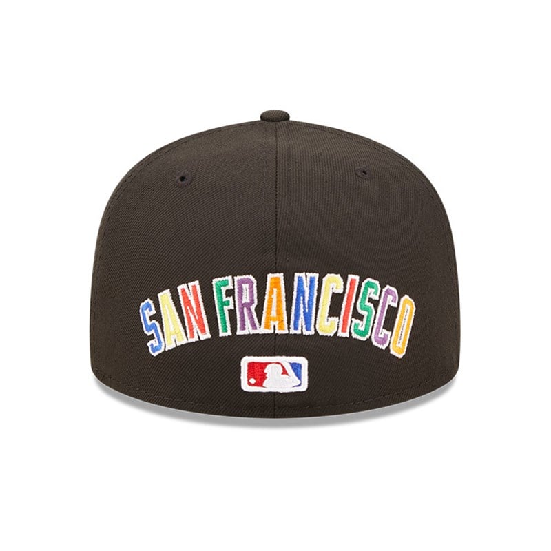 Black New Era San Francisco Giants MLB Prismatic Fitted Cap 59fifty | XEJL03984