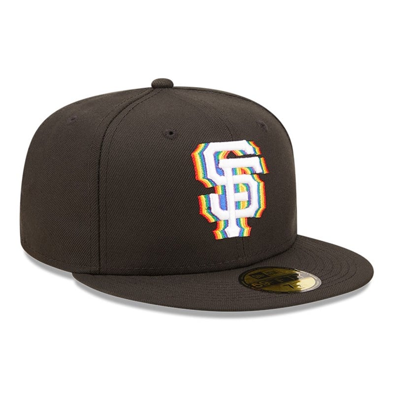 Black New Era San Francisco Giants MLB Prismatic Fitted Cap 59fifty | XEJL03984