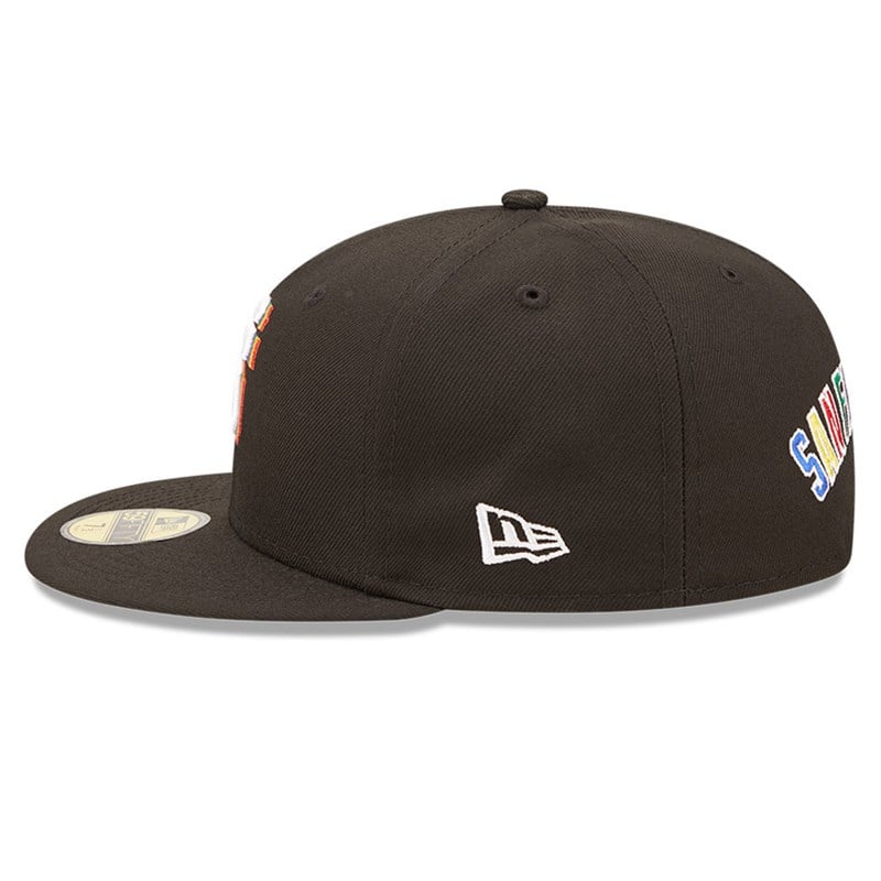 Black New Era San Francisco Giants MLB Prismatic Fitted Cap 59fifty | XEJL03984