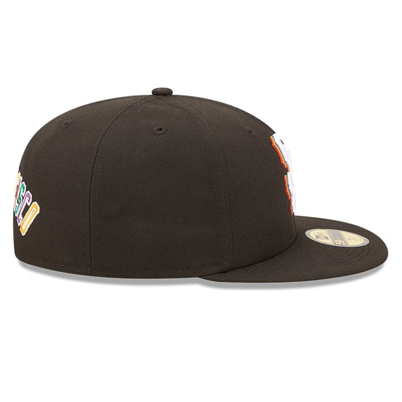 Black New Era San Francisco Giants MLB Prismatic Fitted Cap 59fifty | XEJL03984