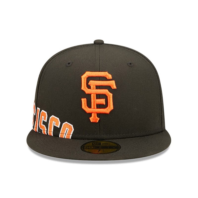 Black New Era San Francisco Giants MLB Side Split Fitted Cap 59fifty | EXNH30156