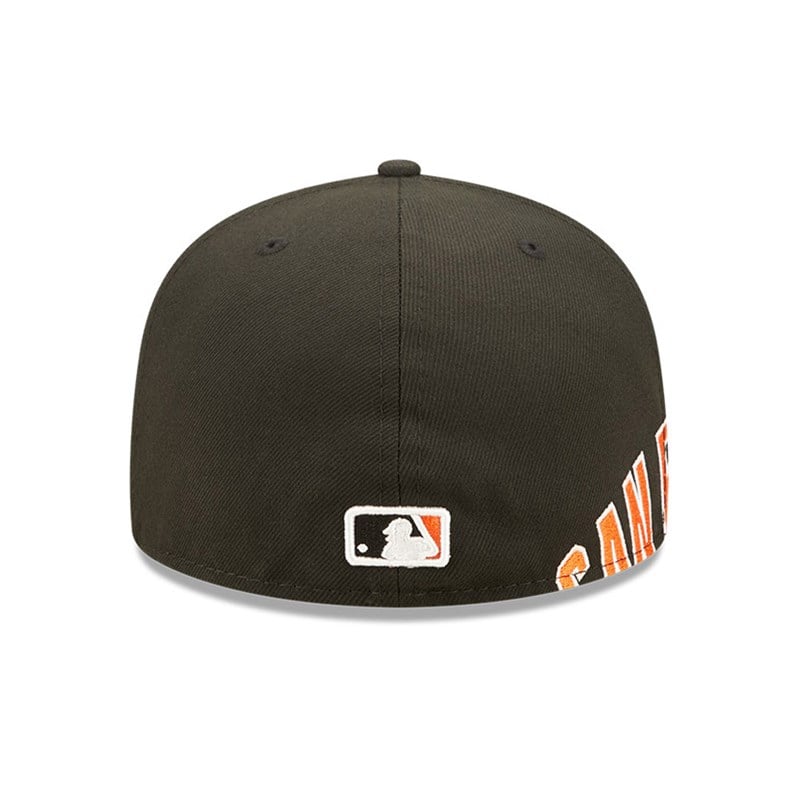 Black New Era San Francisco Giants MLB Side Split Fitted Cap 59fifty | EXNH30156