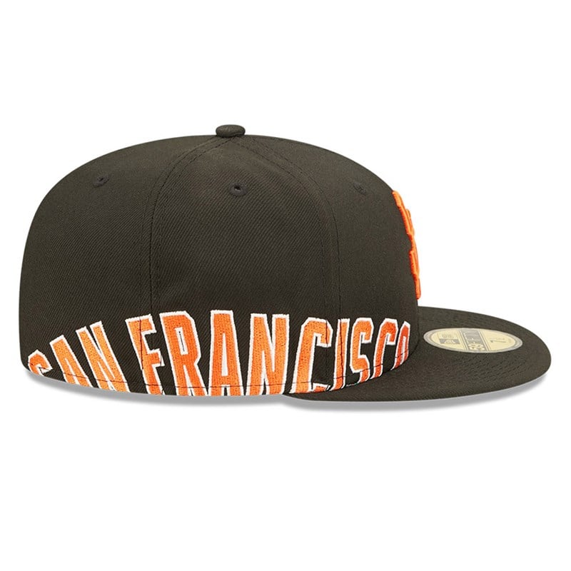 Black New Era San Francisco Giants MLB Side Split Fitted Cap 59fifty | EXNH30156