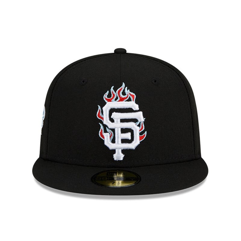 Black New Era San Francisco Giants MLB Team Fire Cap 59fifty | USDT84016