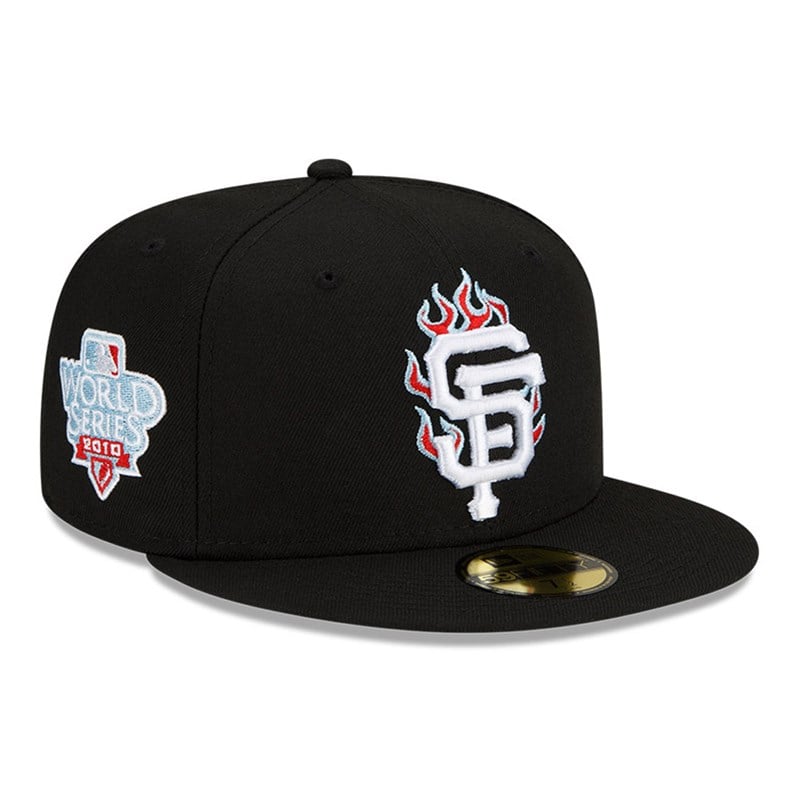 Black New Era San Francisco Giants MLB Team Fire Cap 59fifty | USDT84016