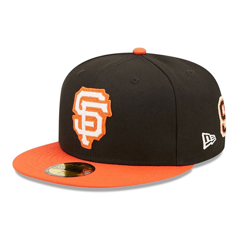 Black New Era San Francisco Giants Ne Letterman Fitted Cap 59fifty | ECDJ65123