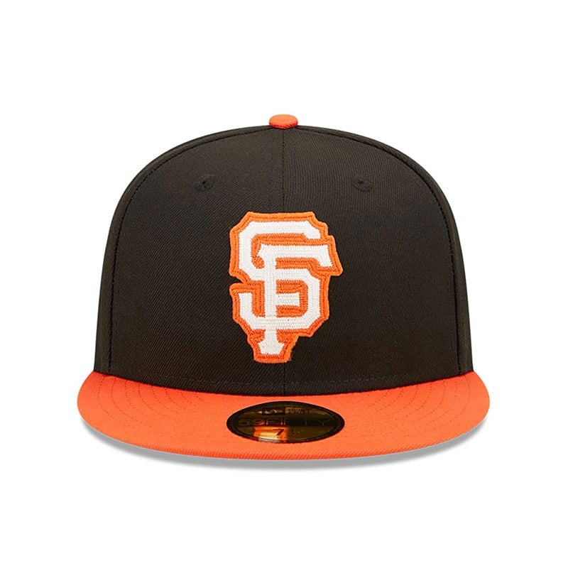 Black New Era San Francisco Giants Ne Letterman Fitted Cap 59fifty | ECDJ65123