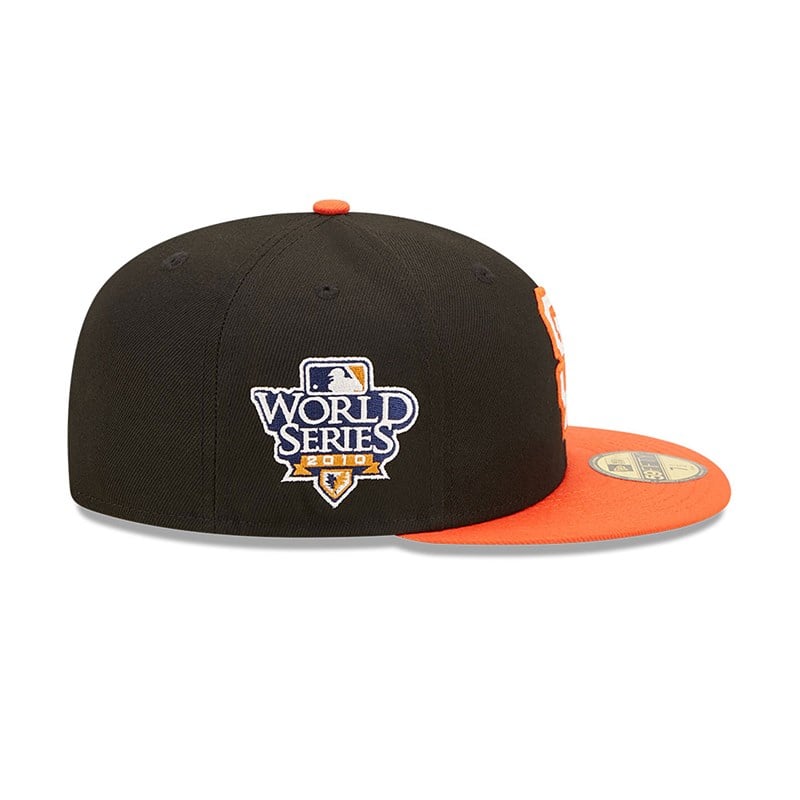 Black New Era San Francisco Giants Ne Letterman Fitted Cap 59fifty | ECDJ65123