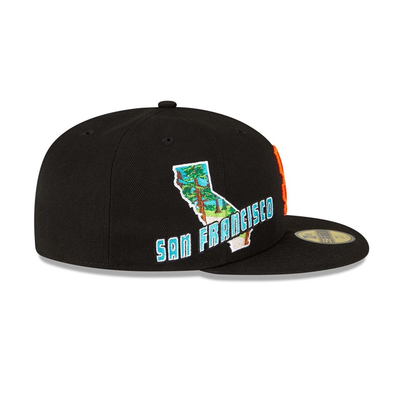 Black New Era San Francisco Giants Stateview Fitted Cap 59fifty | ZHLW57314