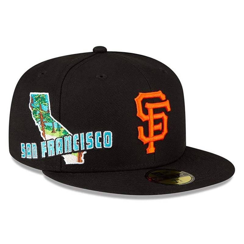 Black New Era San Francisco Giants Stateview Fitted Cap 59fifty | ZHLW57314