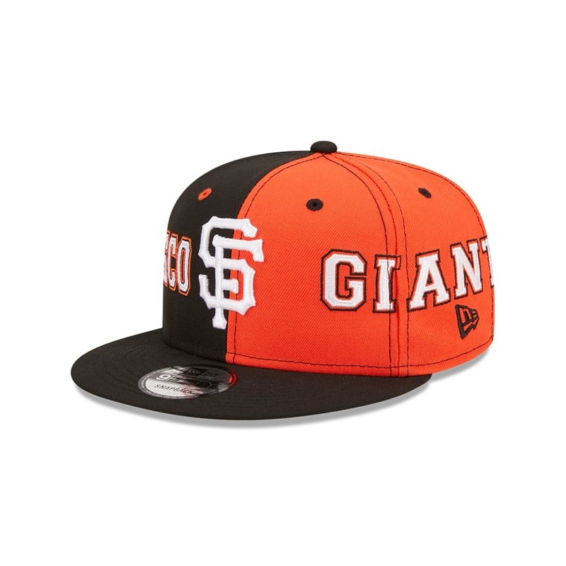 Black New Era San Francisco Giants Teamsplit Cap 9fifty | QBYK39465