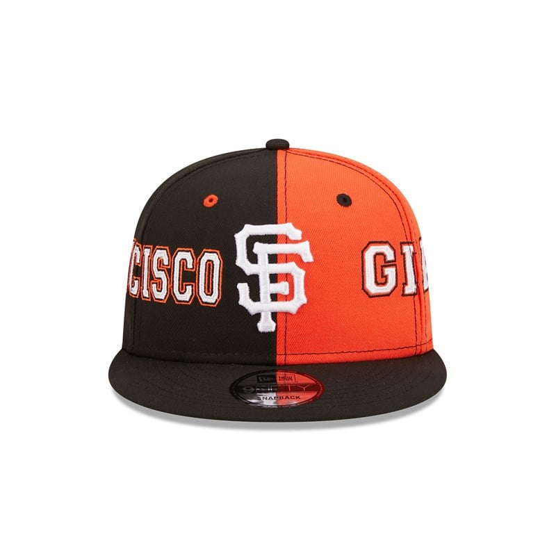 Black New Era San Francisco Giants Teamsplit Cap 9fifty | QBYK39465