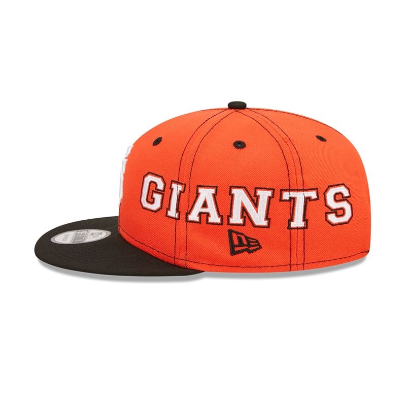 Black New Era San Francisco Giants Teamsplit Cap 9fifty | QBYK39465