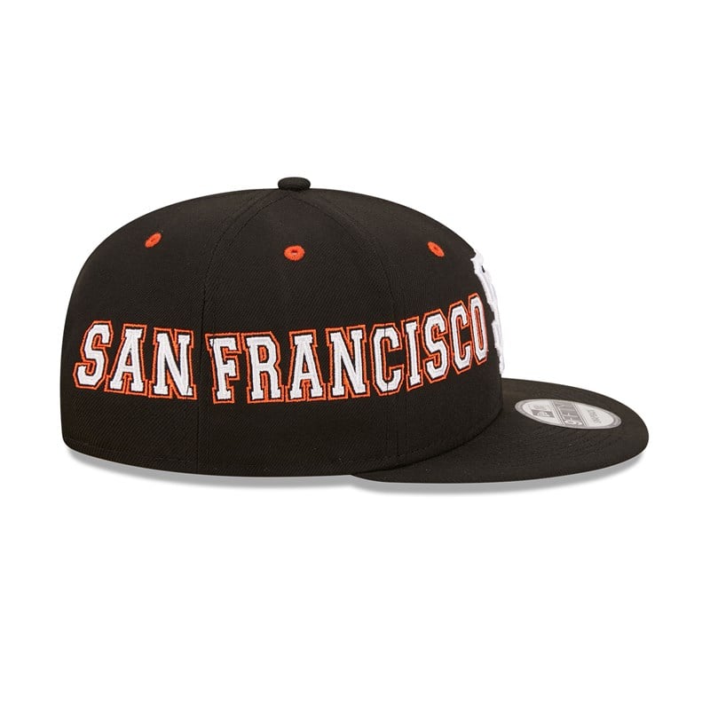 Black New Era San Francisco Giants Teamsplit Cap 9fifty | QBYK39465