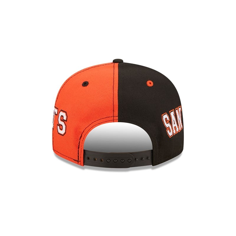 Black New Era San Francisco Giants Teamsplit Cap 9fifty | QBYK39465