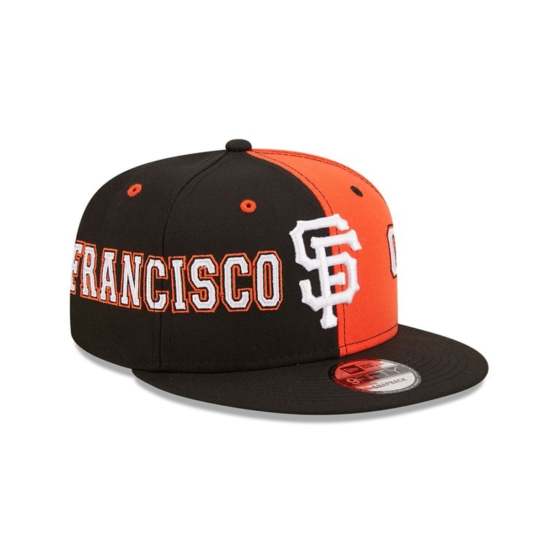 Black New Era San Francisco Giants Teamsplit Cap 9fifty | QBYK39465