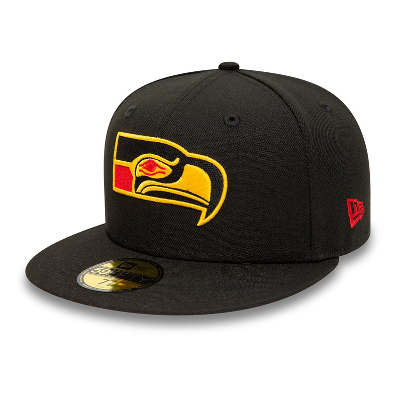 Black New Era Seattle Seahawks Fitted Cap 59fifty | EHCL20531