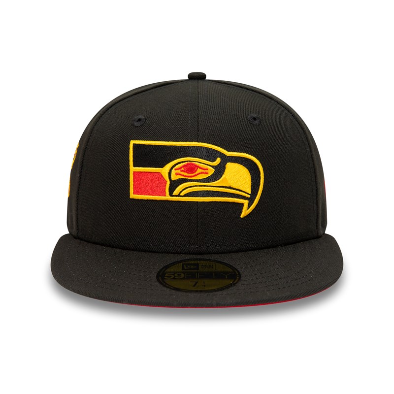 Black New Era Seattle Seahawks Fitted Cap 59fifty | EHCL20531