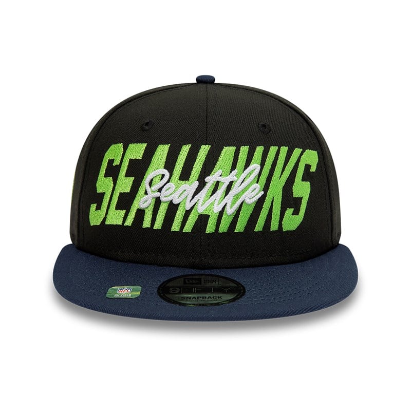 Black New Era Seattle Seahawks NFL Draft Cap 9fifty | ULRM84913