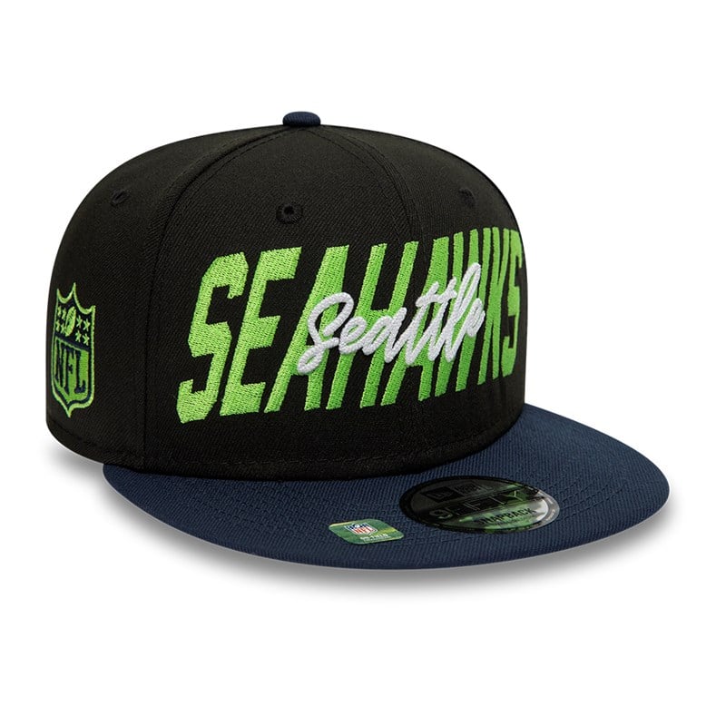 Black New Era Seattle Seahawks NFL Draft Cap 9fifty | ULRM84913