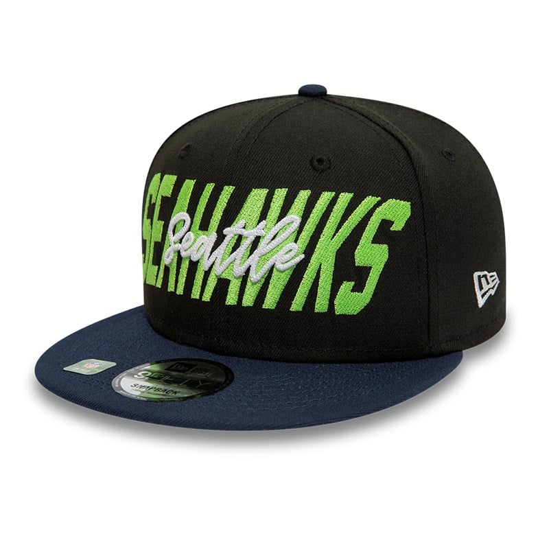 Black New Era Seattle Seahawks NFL Draft Cap 9fifty | ULRM84913