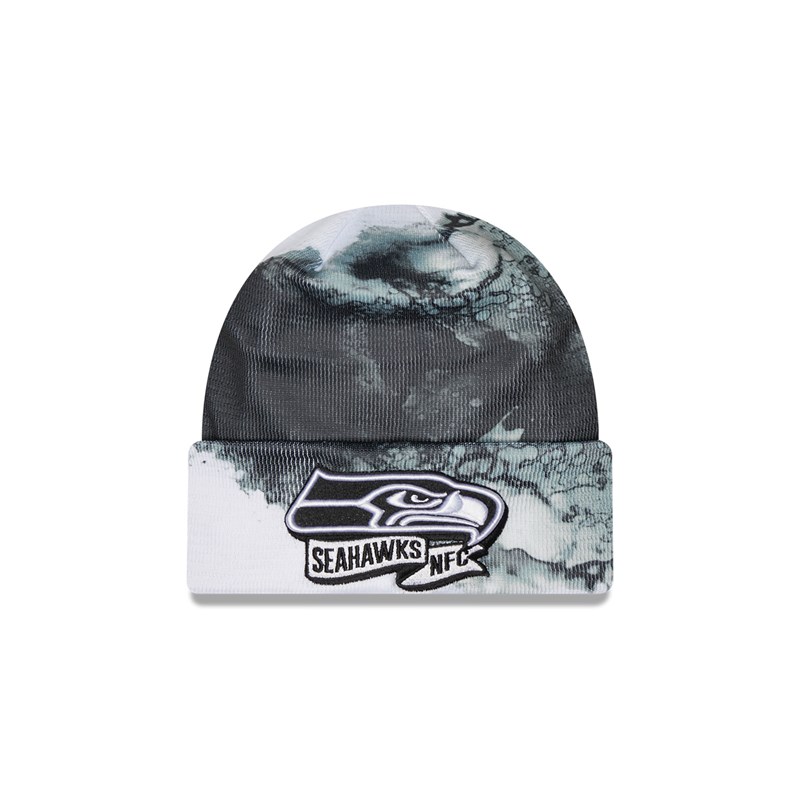 Black New Era Seattle Seahawks NFL Sideline Beanie Hat Knit | YWSH08945