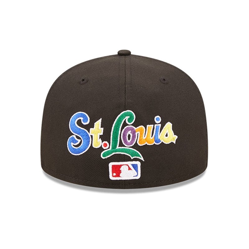 Black New Era St. Louis Cardinals MLB Prismatic Fitted Cap 59fifty | SDUO50964