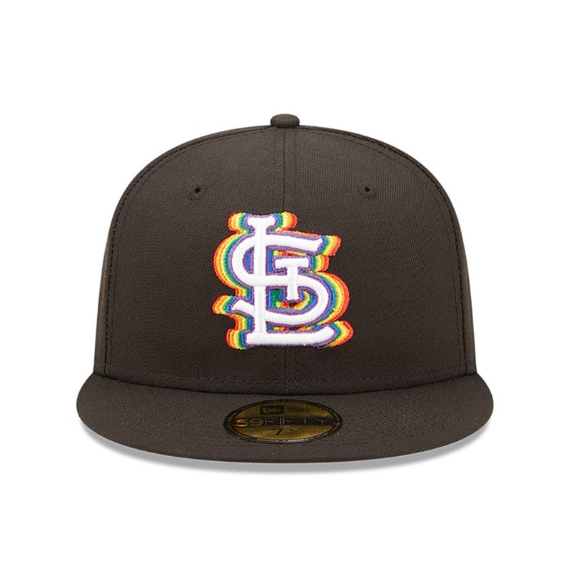 Black New Era St. Louis Cardinals MLB Prismatic Fitted Cap 59fifty | SDUO50964