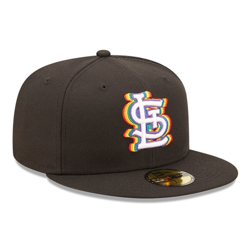 Black New Era St. Louis Cardinals MLB Prismatic Fitted Cap 59fifty | SDUO50964