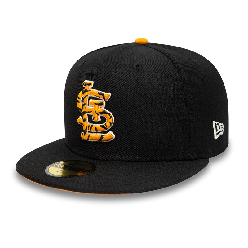 Black New Era St. Louis Cardinals Tiger Fill Fitted Cap 59fifty | DPRO79385