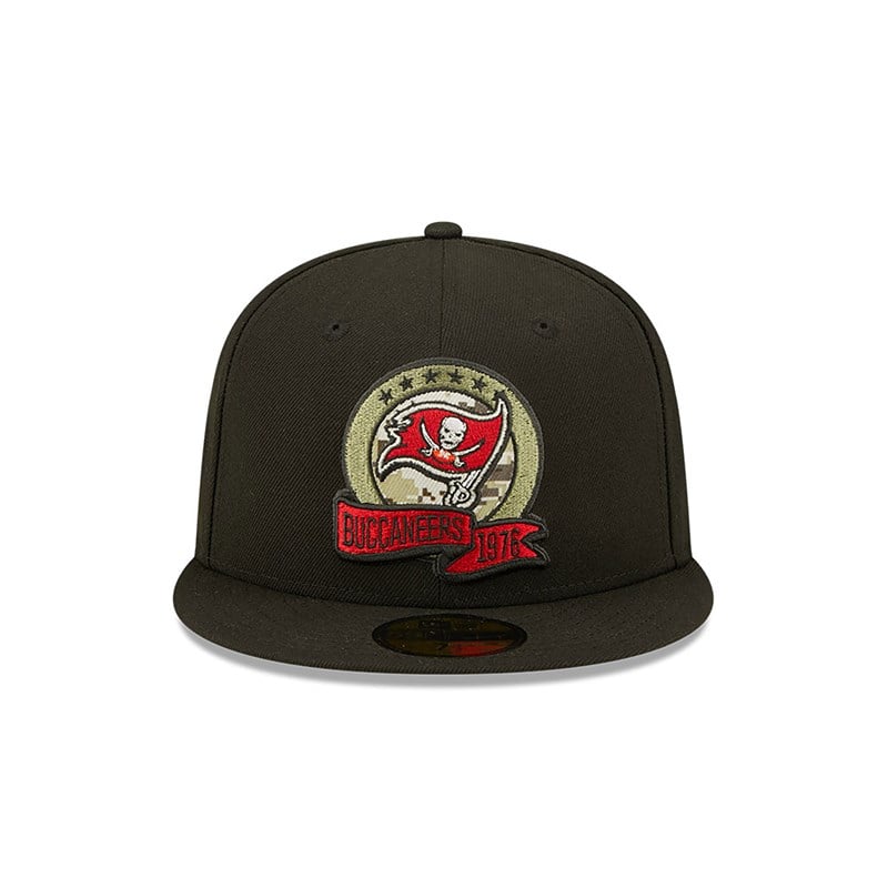 Black New Era Tampa Bay Buccaneers NFL Salute To Service Fitted Cap 59fifty | FPRU25364