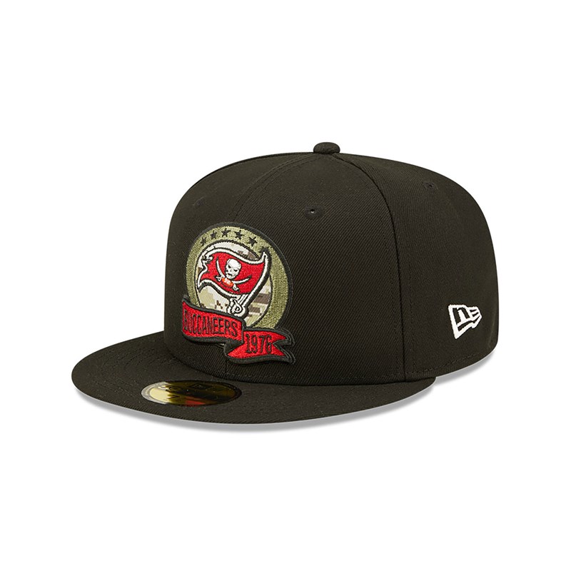 Black New Era Tampa Bay Buccaneers NFL Salute To Service Fitted Cap 59fifty | FPRU25364