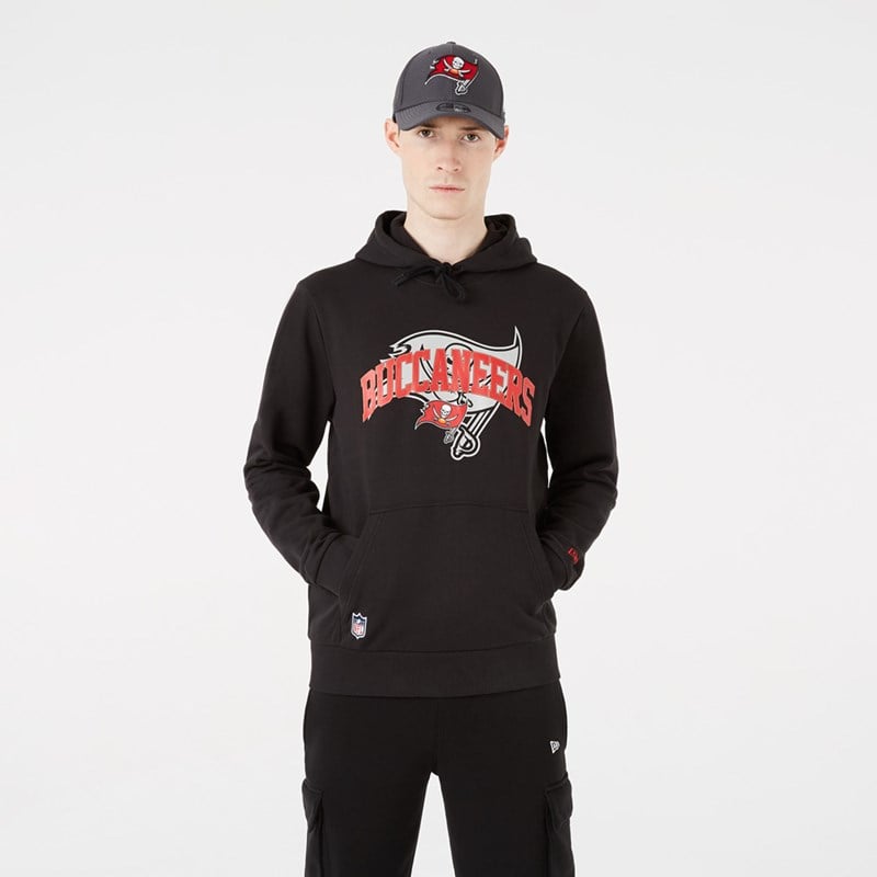 Black New Era Tampa Bay Buccaneers NFL Team Logo Hoodie | AYJW43957