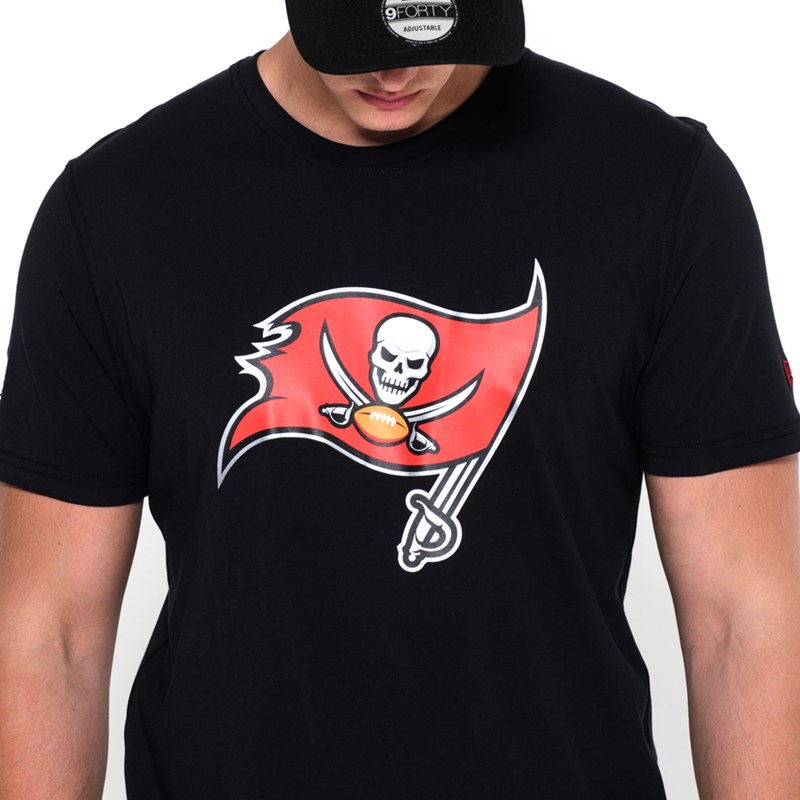 Black New Era Tampa Bay Buccaneers Team Logo T-Shirt | QVUO28643