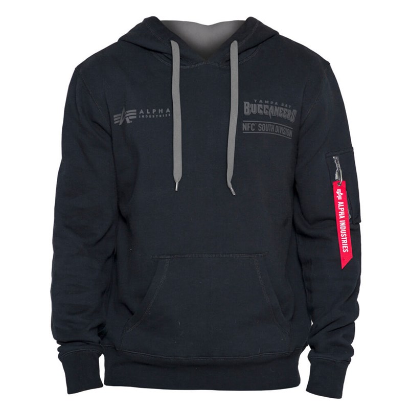 Black New Era Tampa Bay Buccaneers X Alpha Industries Hoodie | IURC06975