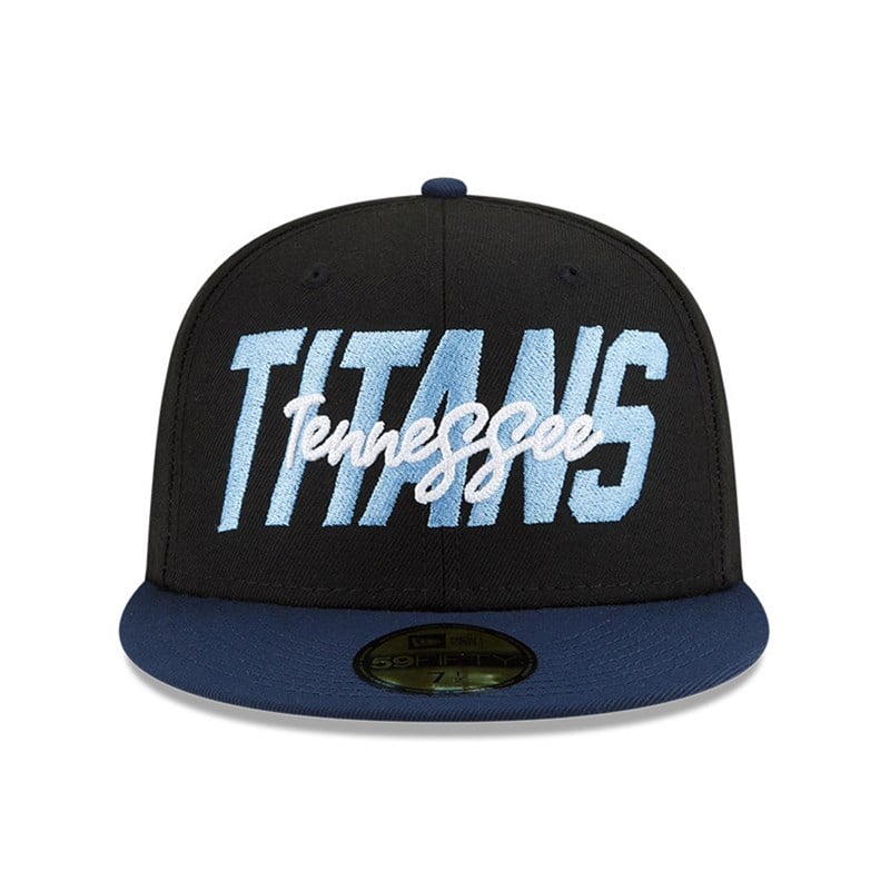 Black New Era Tenessee Titans NFL Draft Fitted Cap 59fifty | YKZP78509