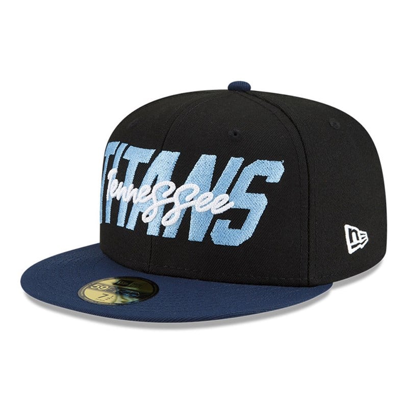 Black New Era Tenessee Titans NFL Draft Fitted Cap 59fifty | YKZP78509