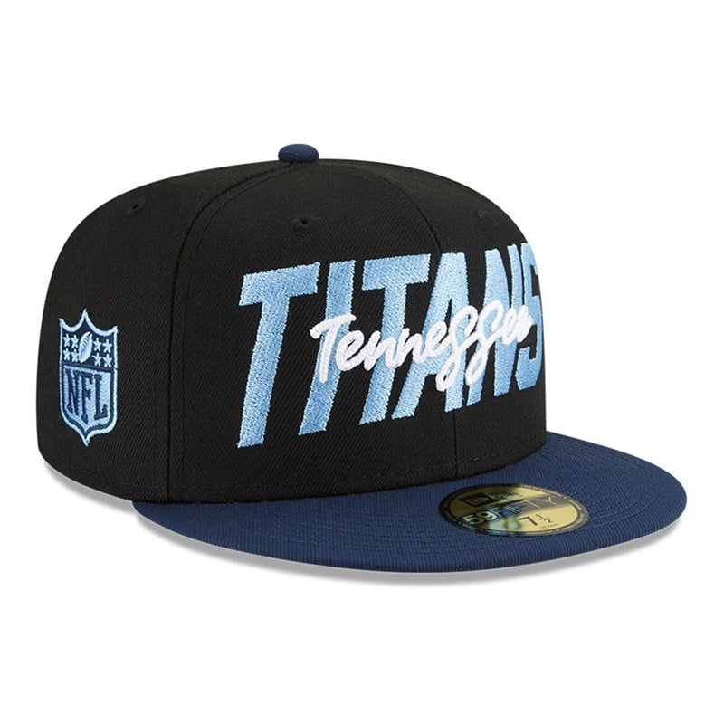 Black New Era Tenessee Titans NFL Draft Fitted Cap 59fifty | YKZP78509