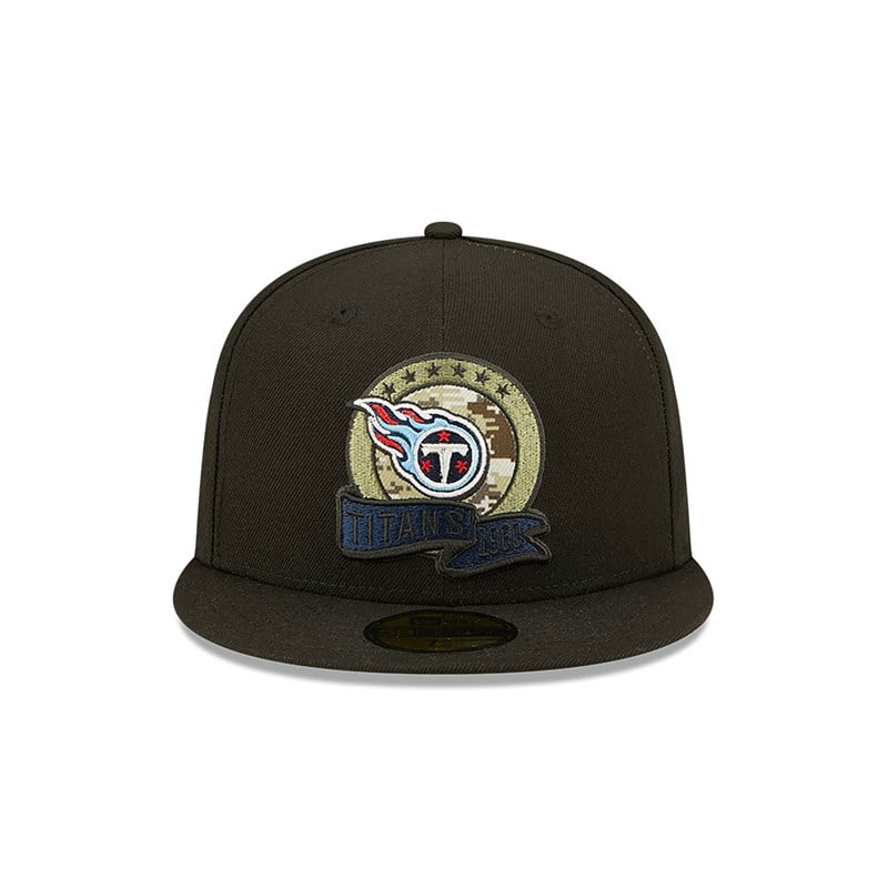 Black New Era Tennessee Titans NFL Salute To Service Fitted Cap 59fifty | FDQL82560