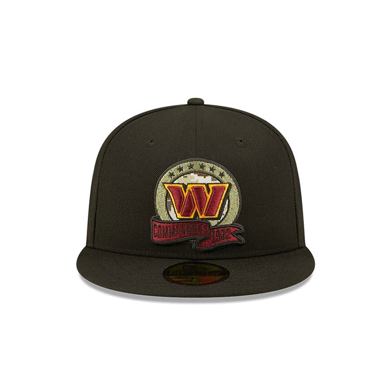 Black New Era Washington Commanders NFL Salute To Service Fitted Cap 59fifty | PDBV48567