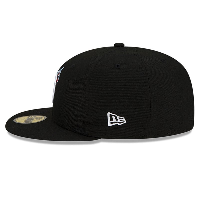 Black New Era Washington MLB Team Fire Fitted Cap 59fifty | BNVF80614