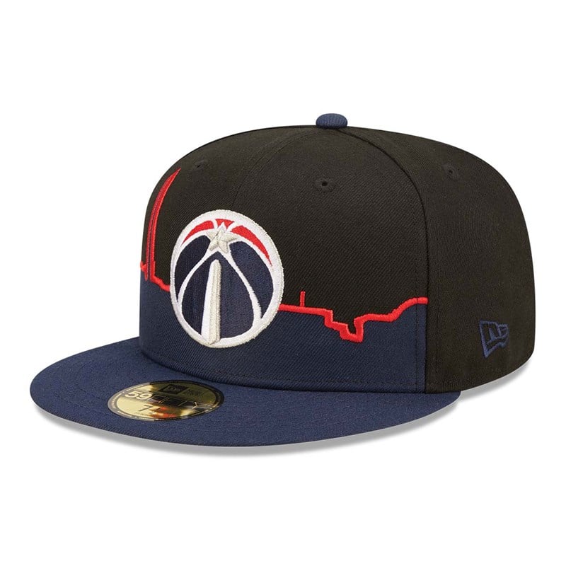 Black New Era Washington Wizards NBA 2022 Fitted Cap 59fifty | FGMQ92074