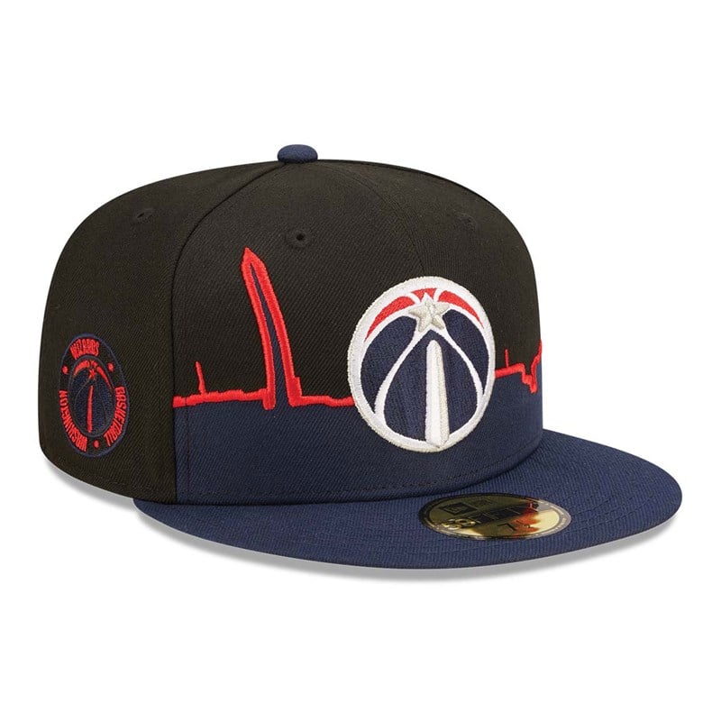 Black New Era Washington Wizards NBA 2022 Fitted Cap 59fifty | FGMQ92074