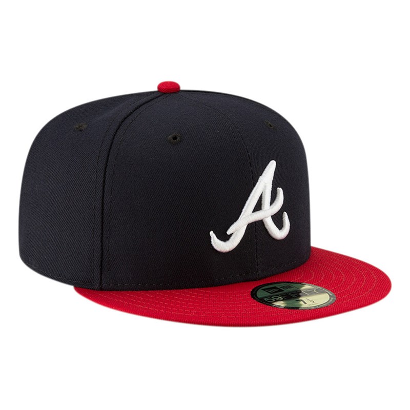 Blue New Era Atlanta Braves Authentic On Field Home Cap 59fifty | GAOC56217