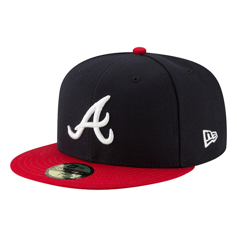 Blue New Era Atlanta Braves Authentic On Field Home Cap 59fifty | GAOC56217