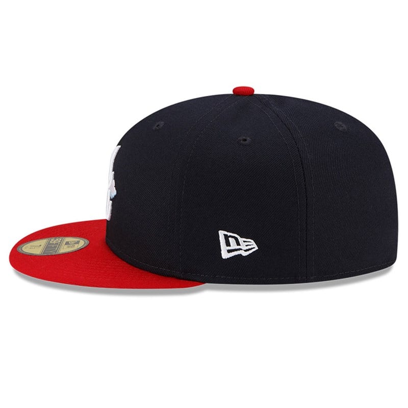 Blue New Era Atlanta Braves Comic Cloud Fitted Cap 59fifty | YHGP09427