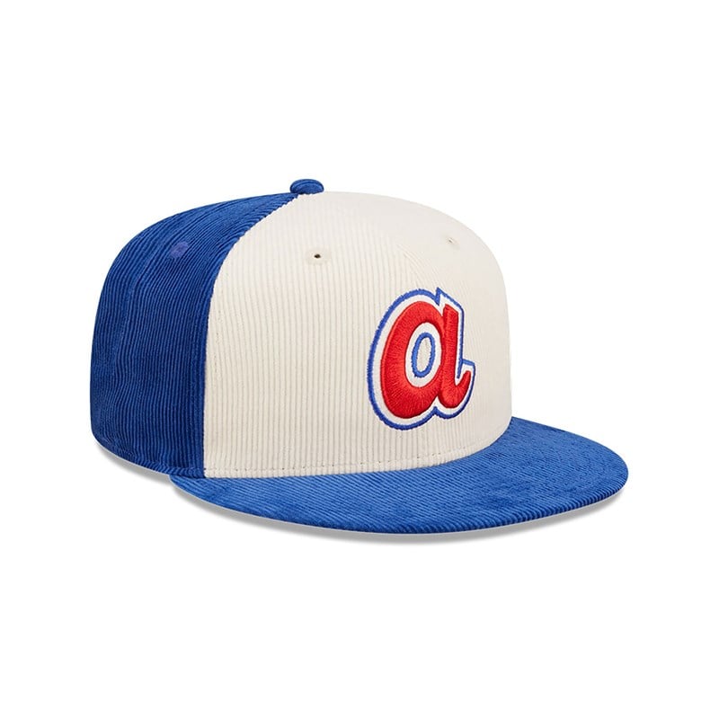 Blue New Era Atlanta Braves Cooperstown Fitted Cap 59fifty | OBCV13597