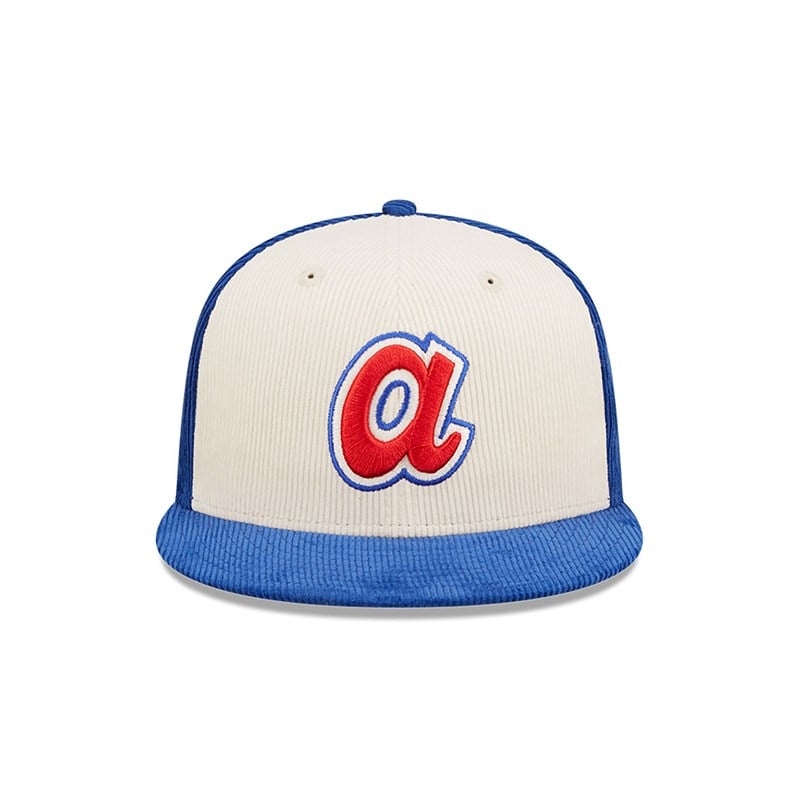 Blue New Era Atlanta Braves Cooperstown Fitted Cap 59fifty | OBCV13597