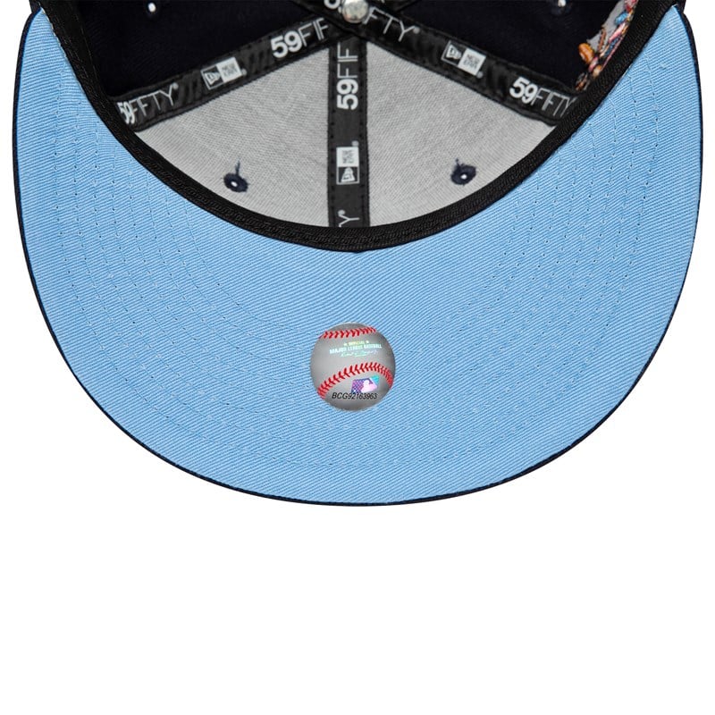 Blue New Era Atlanta Braves Groovy Fitted Cap 59fifty | UPGS27965